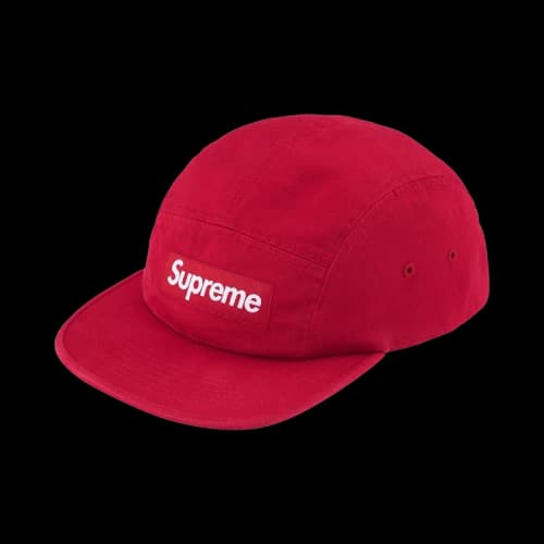 Supreme Washed Chino Twill Camp Cap 'Red'