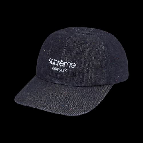 Supreme Sequin Denim Classic Logo 6-Panel 'Indigo'