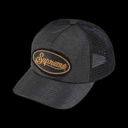 Supreme Raffia Mesh Back 5-Panel 'Black'
