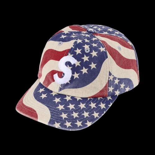 Supreme Pigment Coated S Logo 6-Panel 'Flag'