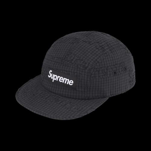 Supreme Monogram Gingham Camp Cap 'Black'