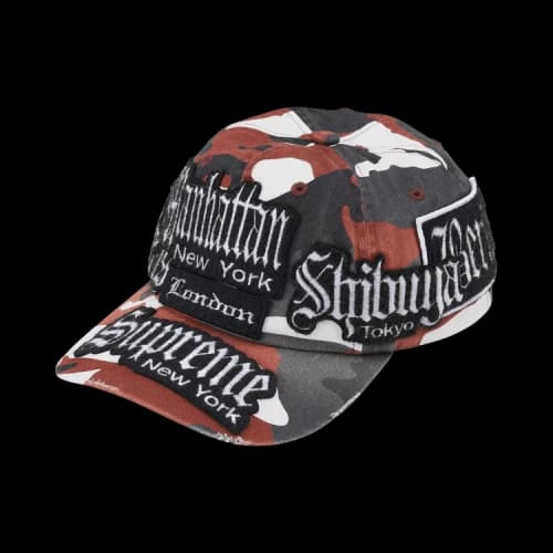 Supreme City Patches 6-Panel 'Red Camo'
