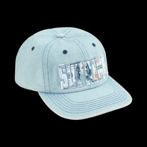 Supreme Embroidered Money Logo 6-Panel 'Denim'
