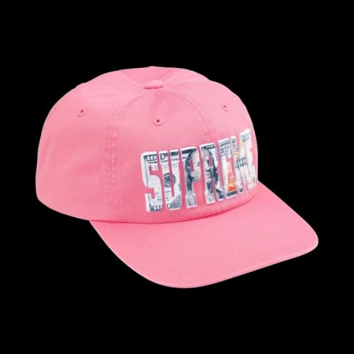 Supreme Embroidered Money Logo 6-Panel 'Pink'