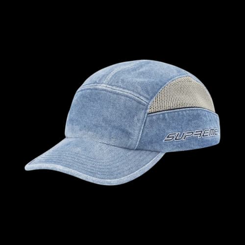 Supreme Side Mesh Piping Camp Cap 'Denim'