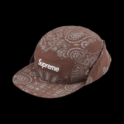 Supreme Reflective Bandana Sunshield Camp Cap 'Brown'