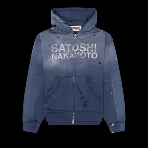 Satoshi Nakamoto Luke Fleece Hoodie 'Blue'