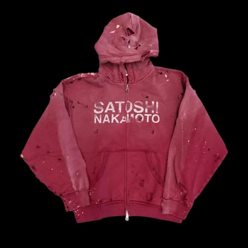 Satoshi Nakamoto Luke Fleece Hoodie 'Burgundy'