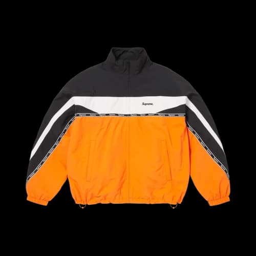 Supreme Logo Taping Track Jacket 'Orange'