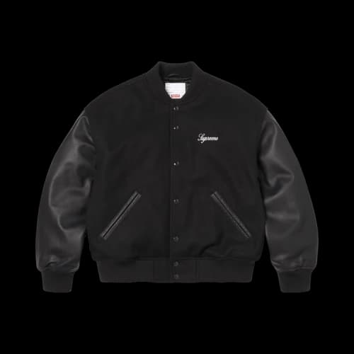 Supreme Cross Varsity Jacket 'Black'