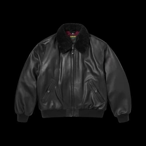 Supreme x Schott Shearling Collar Bomber Jacket 'Black'