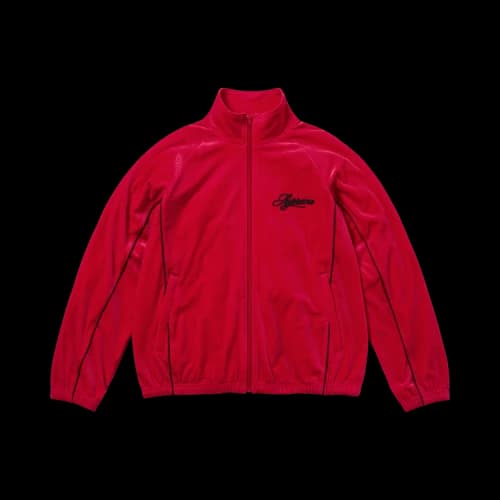 Supreme Velour Mesh Track Jacket 'Red'