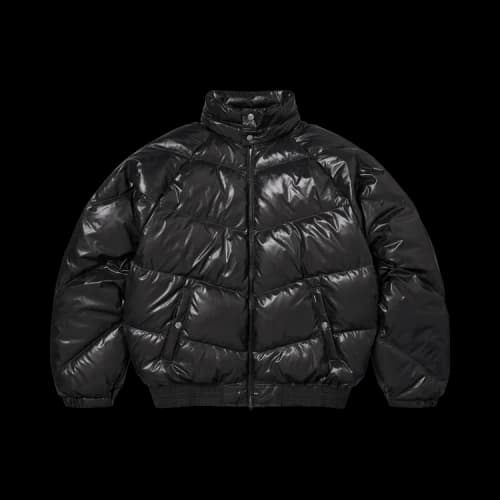 Supreme x Schott Glossy Lightweight Down Puffer Jacket 'Black'