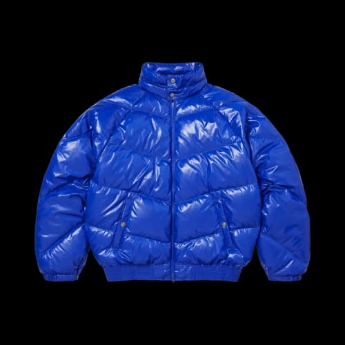 Supreme x Schott Glossy Lightweight Down Puffer Jacket 'Royal'