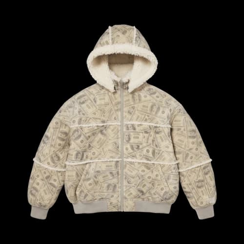 Supreme x MM6 Maison Margiela Hooded Shearling Bomber Jacket 'Money'