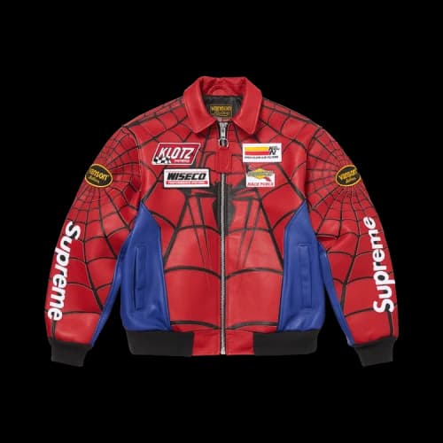 Supreme x Vanson Leathers Spider-Man Jacket 'Red'
