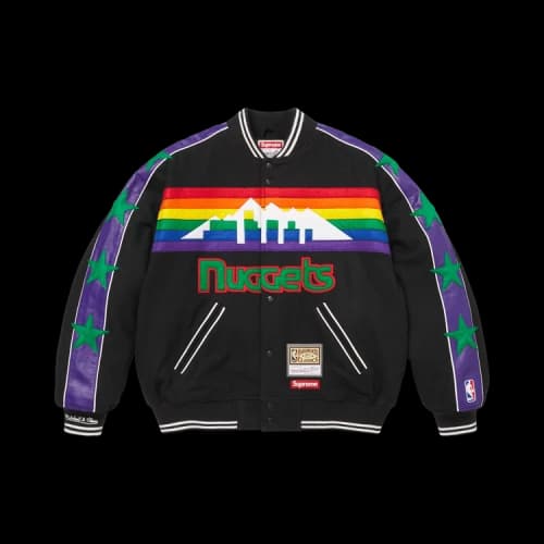 Supreme x Mitchell & Ness Teams Varsity Jacket 'Black'