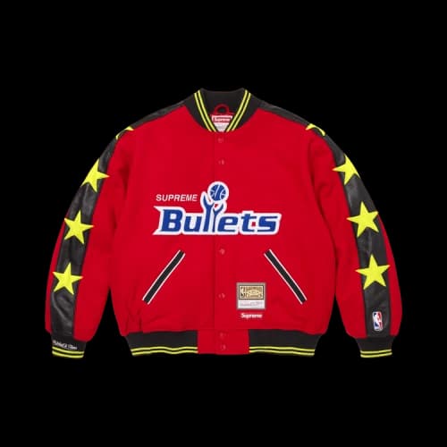 Supreme x Mitchell & Ness Teams Varsity Jacket 'Red'
