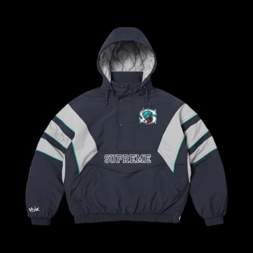 Supreme x Salem Half Zip Stadium Jacket 'Navy'