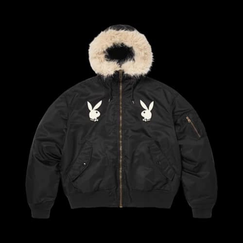 Supreme x Playboy Hooded Ma-1 'Black'