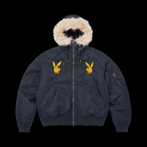 Supreme x Playboy Hooded Ma-1 'Navy'