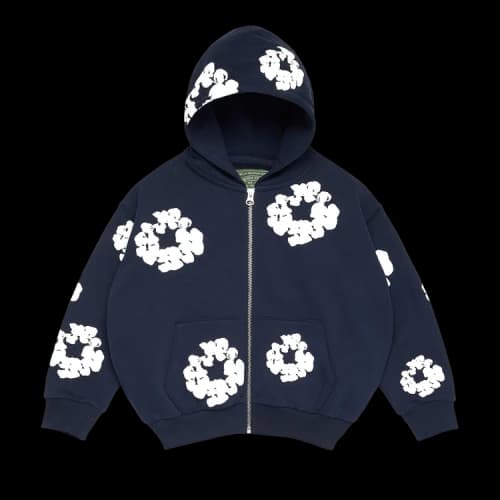 Denim Tears Cotton Wreath Zip Hoodie 'Navy'