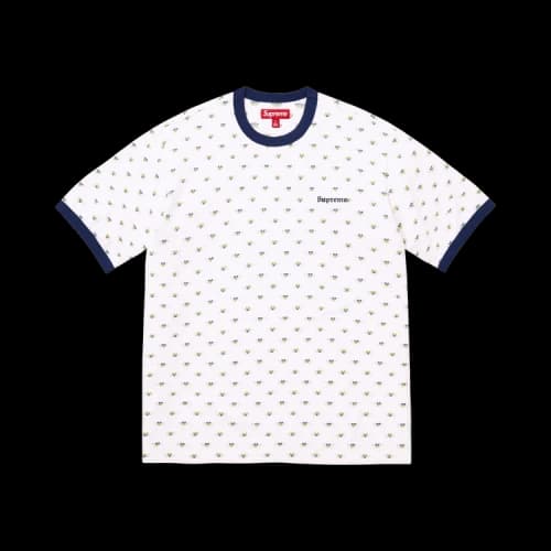 Supreme Hearts Intarsia Ringer Tee 'White'