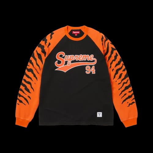 Supreme Tiger Raglan Long-Sleeve Top 'Black'