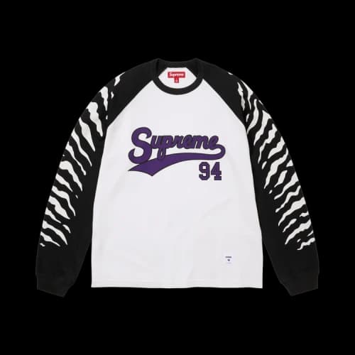 Supreme Tiger Raglan Long-Sleeve Top 'White'