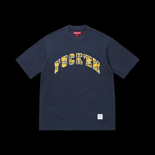 Supreme Fuck Em Plaid Short-Sleeve Top 'Navy'