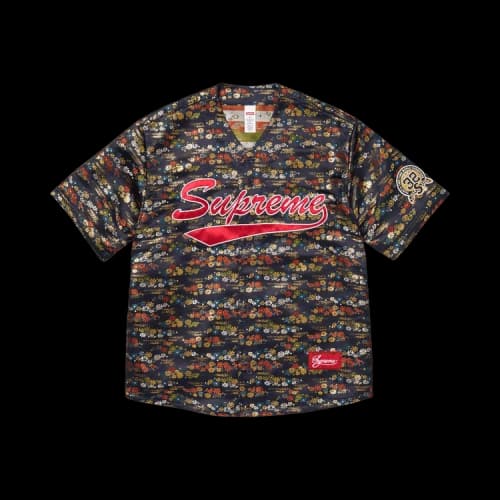 Supreme Floral Jacquard Jersey 'Navy'