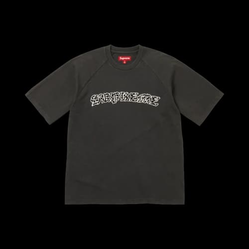 Supreme Rhinestone Raglan Short-Sleeve Top 'Black'