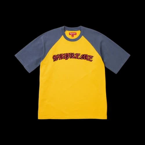 Supreme Rhinestone Raglan Short-Sleeve Top 'Gold'