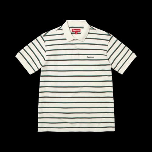Supreme Washed Stripe Polo 'White'