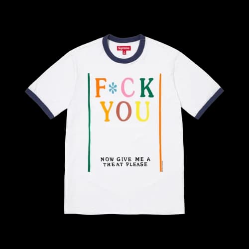 Supreme x Mike Kelley Ringer Tee 'White'