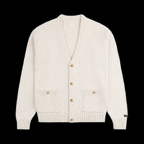 Aimé Leon Dore Cotton Slub Cardigan 'Coconut Milk'