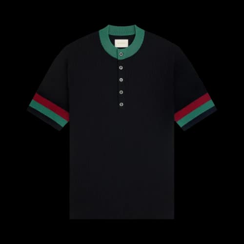 Aimé Leon Dore Sport Knit Henley 'Jet Black'