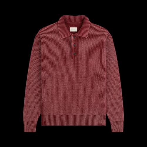 Aimé Leon Dore Stone Washed Knit Polo 'Henna'