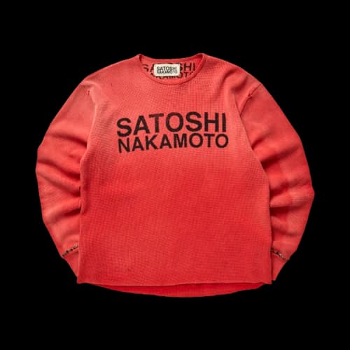 Satoshi Nakamoto Logo Thermal With Studs 'Red'