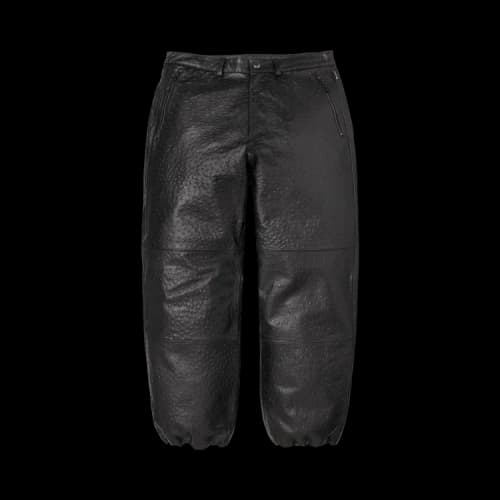 Supreme GORE-TEX Ostrich Embossed Leather Pant 'Black'