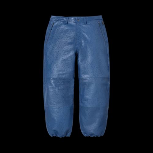 Supreme GORE-TEX Ostrich Embossed Leather Pant 'Blue'