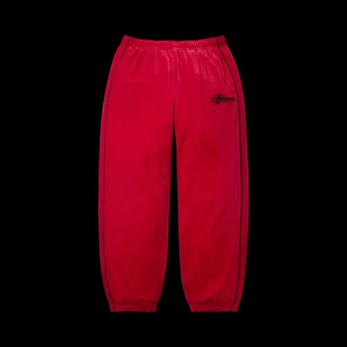 Supreme Velour Mesh Track Pant 'Red'