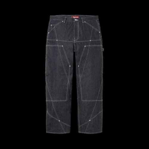 Supreme Contrast Stitch Double Knee Painter Jean 'Rigid Indigo'