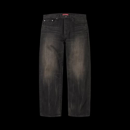 Supreme Distressed Loose Fit Selvedge Jean 'Washed Black'