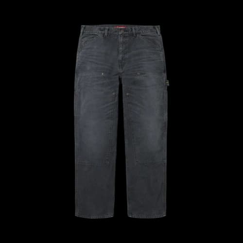 Supreme Worn Double Knee Painter Pant 'Black'