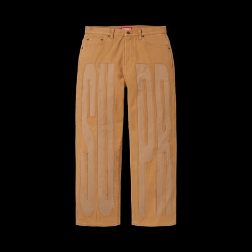 Supreme Inset Spellout Baggy Jean 'Brown'