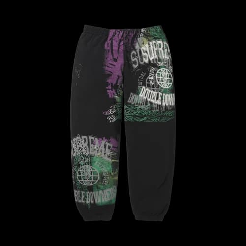 Supreme Overprint Sweatpant 'Black'