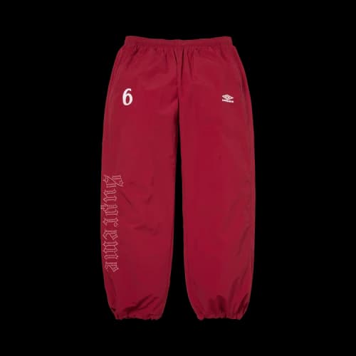 Supreme x Umbro Rhinestone Track Pant 'Red'