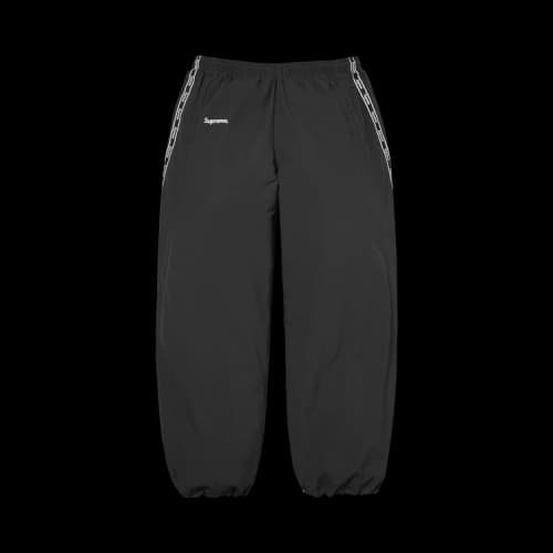 Supreme Logo Taping Track Pant 'Black'