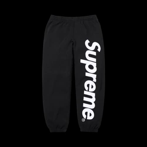 Supreme Satin Appliqué Sweatpant 'Black'